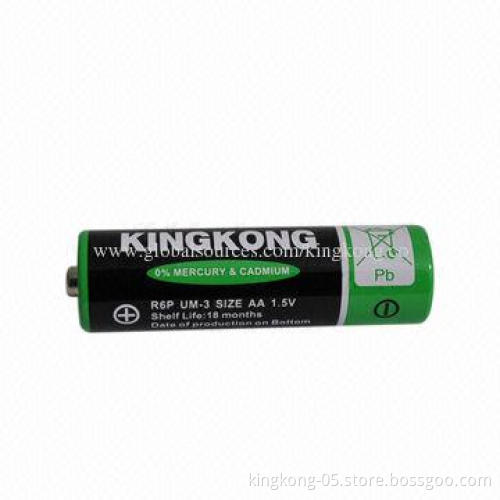Zinc Carbon Batteries with 720mAh Capacity, 1.5V Nominal Voltage